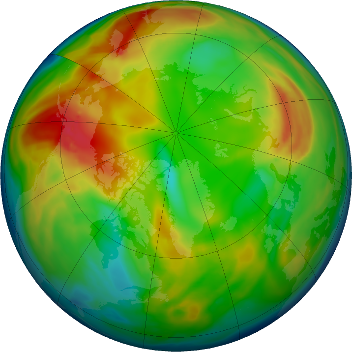 Arctic ozone map for 21 January 2017